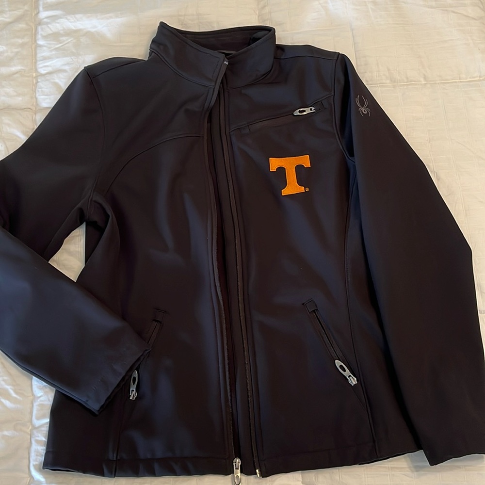 Black Tennessee Vols SPYDER LADIES' TRANSPORT SOFTSHELL JACKET size Medium